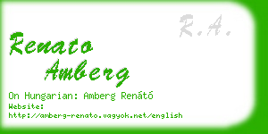 renato amberg business card