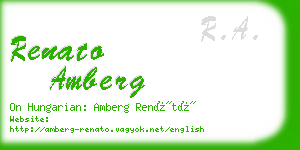 renato amberg business card
